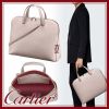 超レア人気セール 関税込 CARTIER L1001989 カルティエ トートバッグ コピー パープルバッグ 通勤通学 入手困難