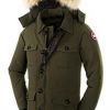 上品カナダグースメンズダウンコートCANADA GOOSE BANFF PARKAダウンジャケットフードリブ袖ポケット十分